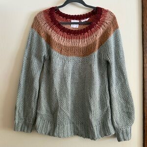 Lola Colorblock Knit Sweater Bohemian Indie Granola
